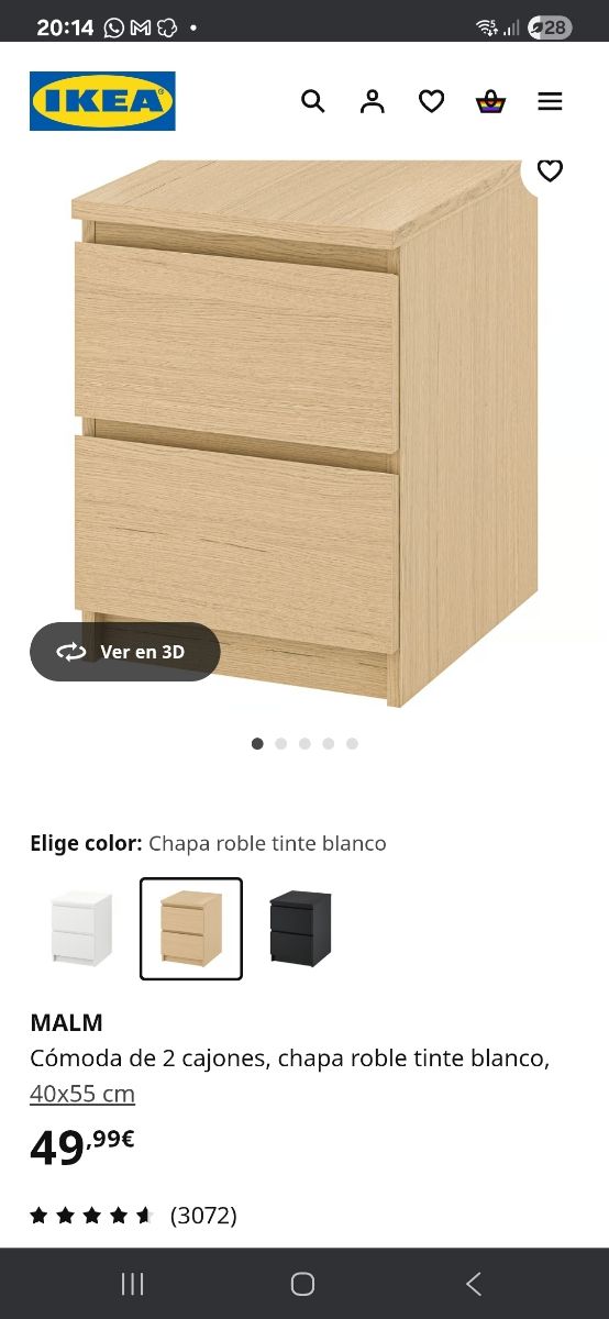 Mesillas noche madera - 2 uds