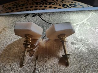Pomo Tirador Mármol Blanco