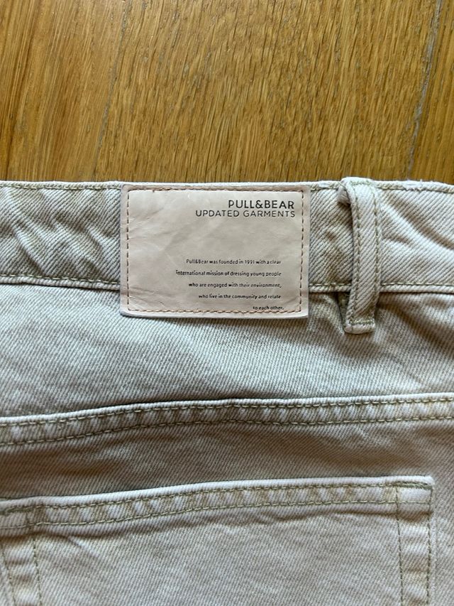 Shorts Pull&Bear beige rotos