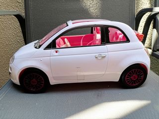Coche Barbie Fiat 500 Blanco
