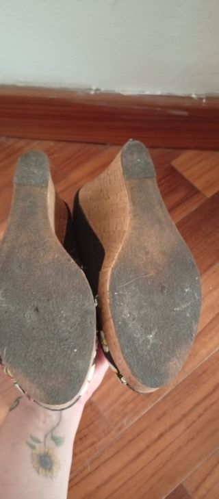 Sandali zeppa - fiori giapponesi