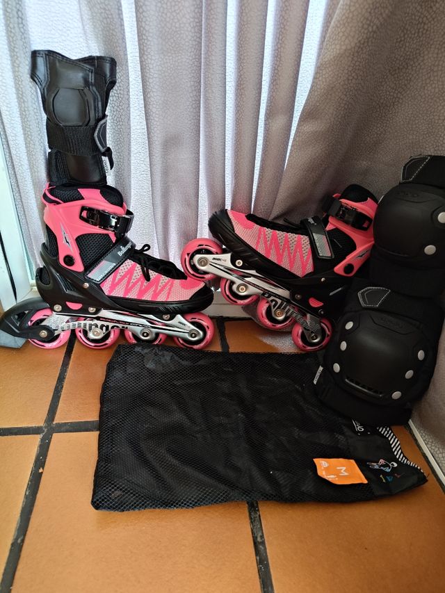 Patines en línea niña rosa