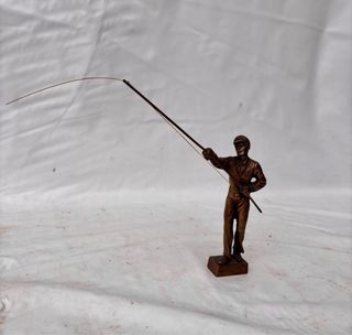 Figura pescador bronce
