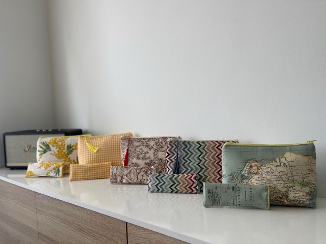 Bolso neceser, con funda de gafas a juego