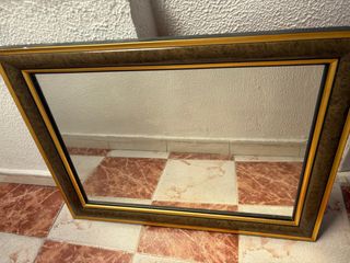 Espejo madera dorado - Retro