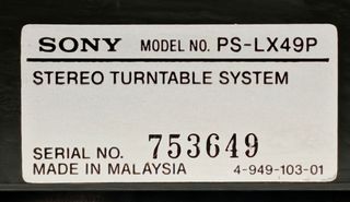 Tocadiscos Sony PS-LX49P 