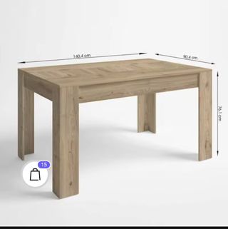 Mesa comedor madera - extensible