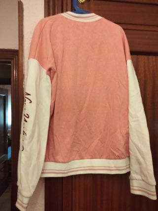 Chaqueta universitaria rosa niña