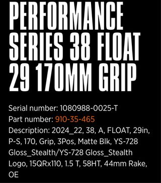 Horquilla FOX 38 Performance 29" 170mm