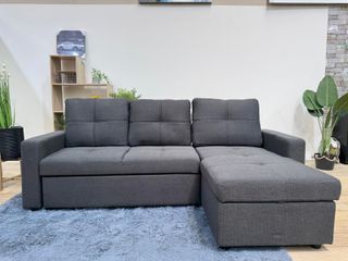 Sofá cama chaise longue gris 215CM
