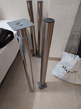 4 gambe allungabili per tavolo in metallo