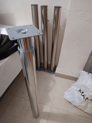 4 gambe allungabili per tavolo in metallo