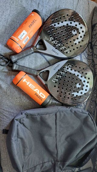 Palas padel Head Speed Evo + pelotas y mochila