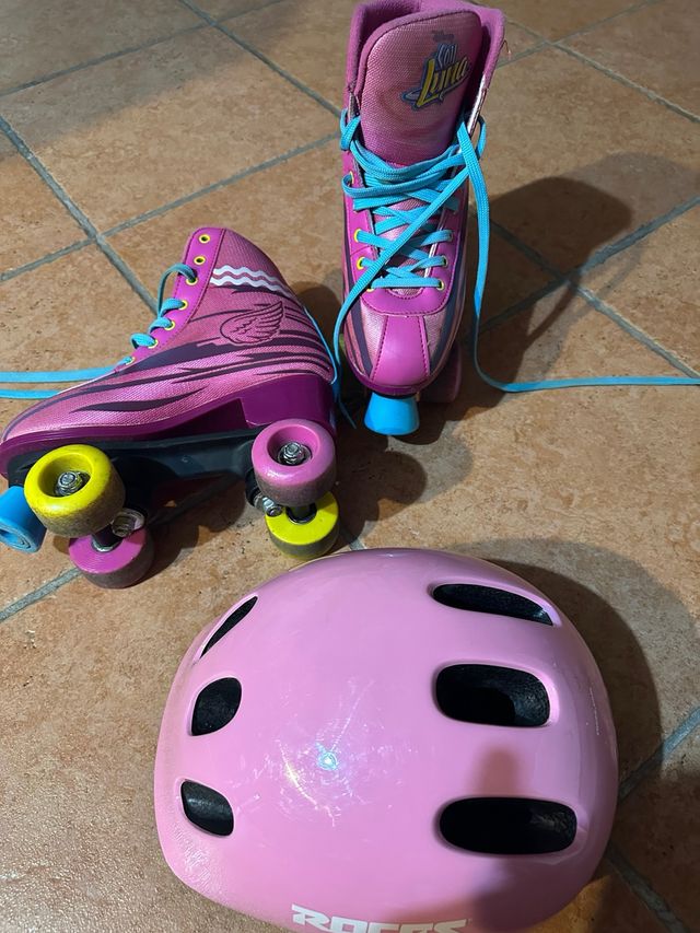 Pattini Luna + Casco Rosa