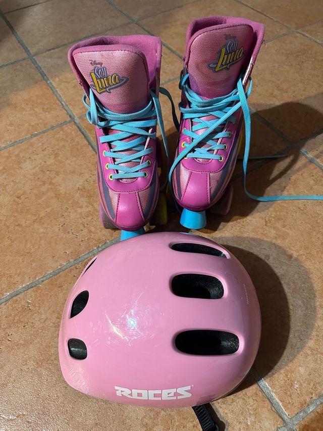 Pattini Luna + Casco Rosa