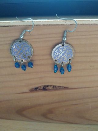 Pendientes Plata-Azul