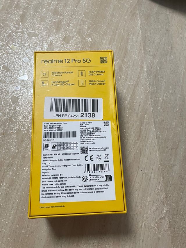 realme 12 Pro 5G 256gb nuevo
