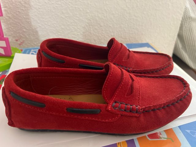Mocasines rojos Tizzas -talla 34