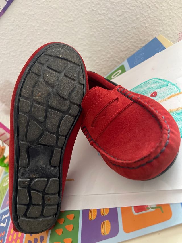 Mocasines rojos Tizzas -talla 34