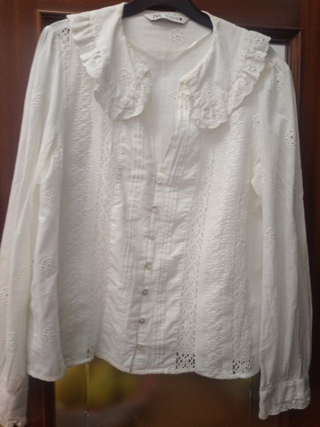 Blusa Zara blanca - Talla M