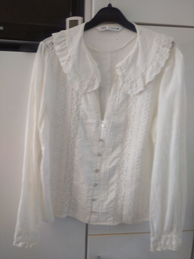 Blusa Zara blanca - Talla M