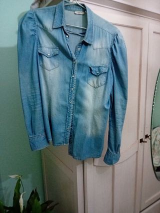 Camisa vaquera azul - Talla L