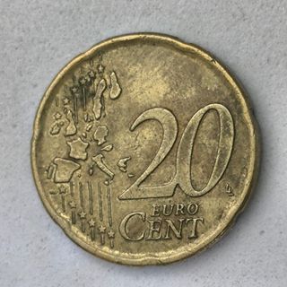 10-03982-España 20 cent € -  1999 - cuño roto orej