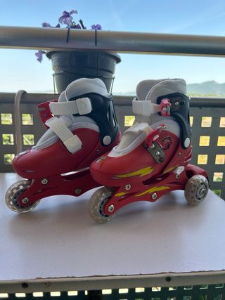 Patines infantiles Cars - Rojo regalo proteciones