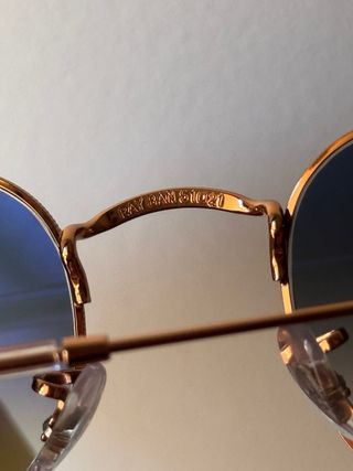 Gafas Ray-Ban hexagonales color azul claro 