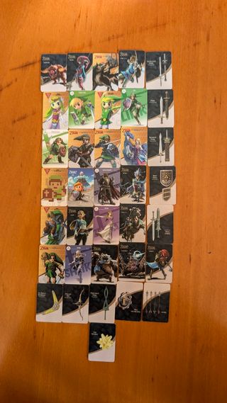 Juego de cartas amiibo de Zelda