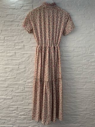 Vestido largo floral beige talla M/L