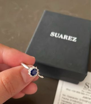 Anillo Suarez zafiro diamantes