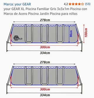Piscina your GEAR XL 3x3x1m