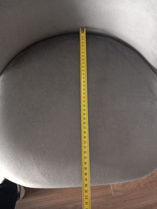 Taburetes terciopelo gris - 2uds