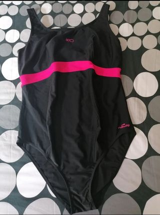 Bañador premamá Nabaiji negro-rosa