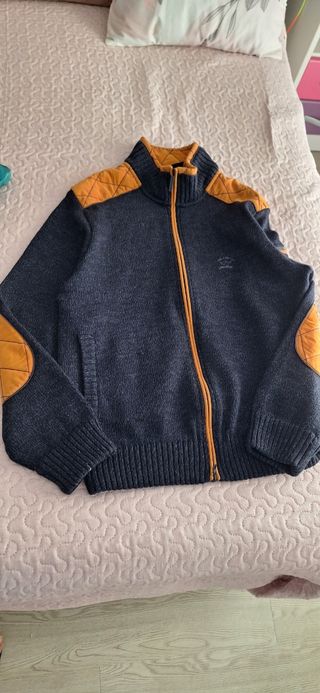 Chaqueta punto PAUL SHARK azul-naranja