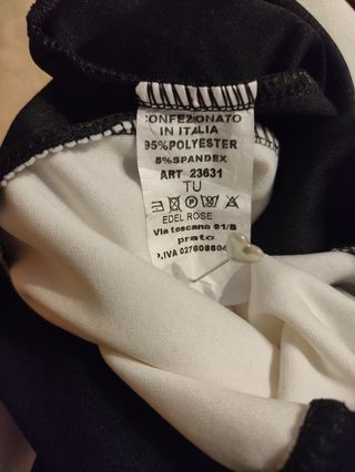 Mono blanco y negro - Talla única