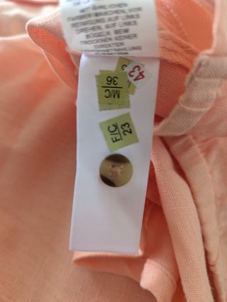 Blusa-camisa melocotón algodón y lino