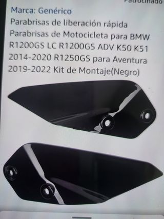 Parabrisas para moto - 2 uds.