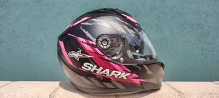 Casco Shark S700 - Negro/Rosa Talla Xs