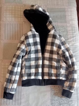 Giubbino bimba doppio strato a quadri