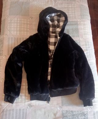 Giubbino bimba doppio strato a quadri