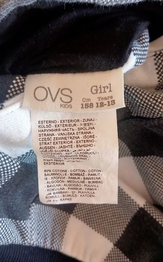 Giubbino bimba doppio strato a quadri