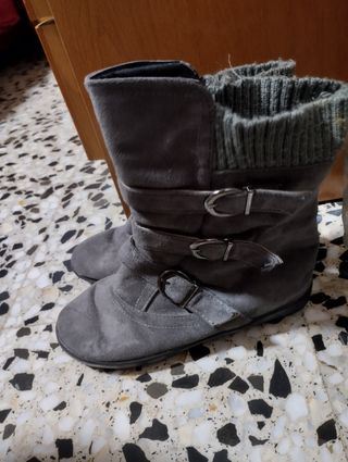 Botas grises mujer