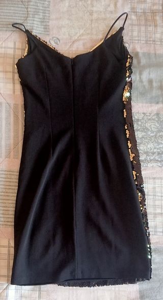 Vestito paillettes oro e nero