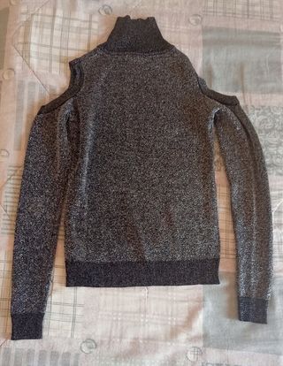 Maglia glitter scollo alto