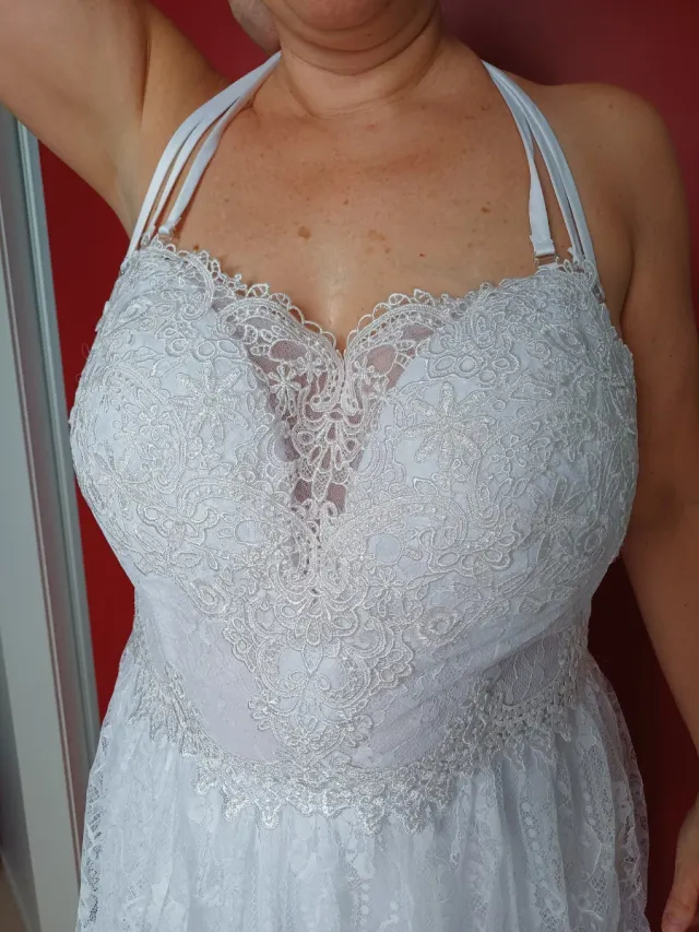 Vestido novia boho chic blanco