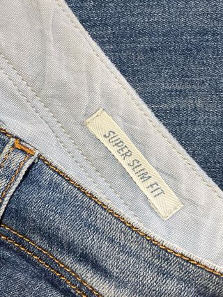 Jeans Super Slim Uomo Blu