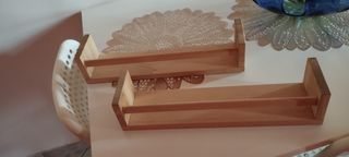 2 Mensole Legno Marrone