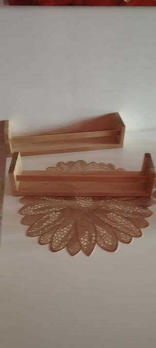 2 Mensole Legno Marrone